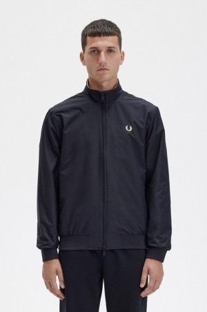 Fred Perry Brentham Men's Jackets Black | HTJ-278139