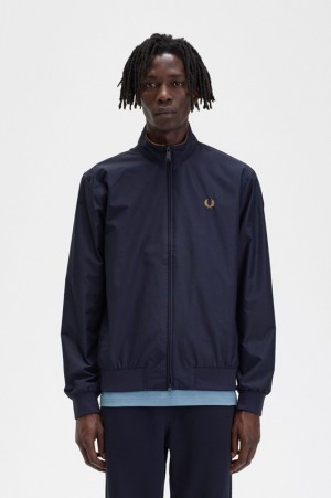 Fred Perry Brentham Men's Jackets Navy | WNJ-358274