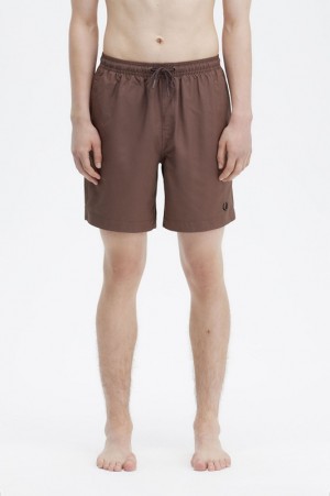 Fred Perry Classic Men's Shorts Dark Red | JPM-693285