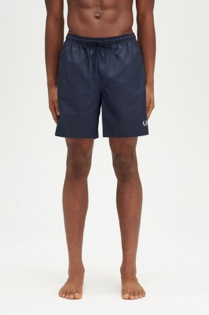 Fred Perry Classic Men's Shorts Navy | FOI-187396