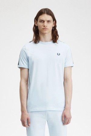 Fred Perry Contrast Tape Ringer Men's T Shirts Grey | ZYK-325487