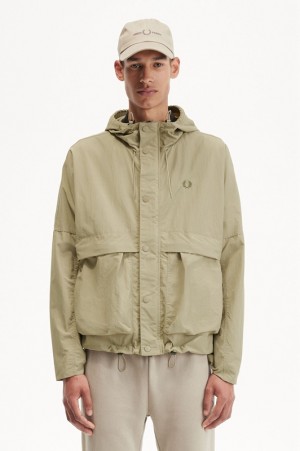 Fred Perry Cropped Parka Men's Jackets Grey | SER-264895