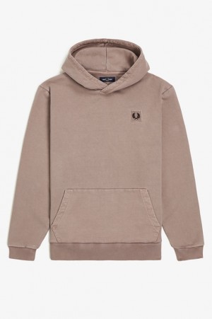 Fred Perry Heavyweight Hooded Men's Sweatshirts Navy | PKT-246891