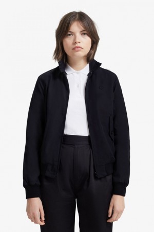 Fred Perry Made In England Women's Jackets Black | UIE-960271