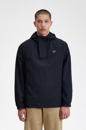 Fred Perry Overhead Shell Men's Jackets Navy | JTD-893625