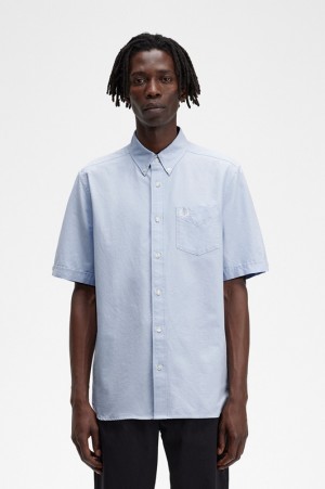 Fred Perry Oxford Men's Shirts Blue | MTS-160395