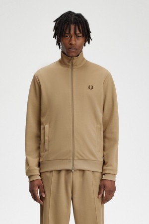 Fred Perry Tape Detail Track Men's Jackets Grey | THC-402956