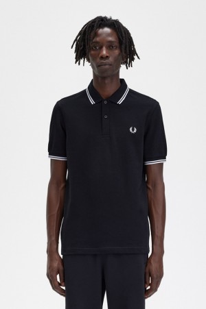 Fred Perry The Fred Perry Men's Polo Shirts Black | FPN-735186