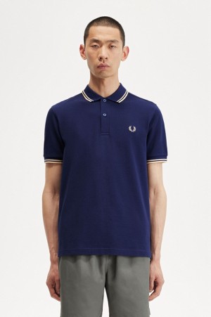 Fred Perry The Fred Perry Men's Polo Shirts Navy | AFX-320469