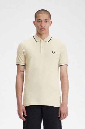 Fred Perry The Fred Perry Men's Polo Shirts Cream | QDO-871460