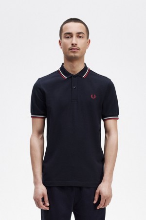 Fred Perry The Fred Perry Men's Polo Shirts Navy | EVA-915483