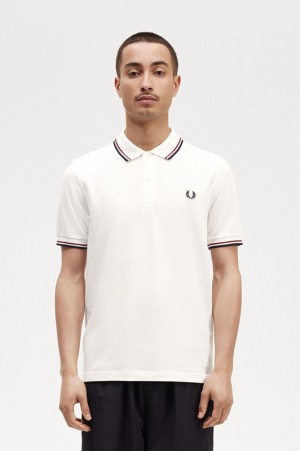 Fred Perry The Fred Perry Men's Polo Shirts White | GSE-978014