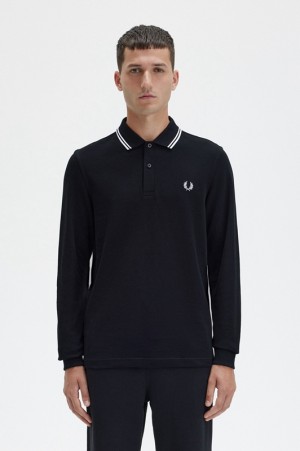 Fred Perry The Fred Perry Men's Polo Shirts Black | RNP-590687