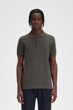 Fred Perry The Fred Perry Men's Polo Shirts Green | AHF-625709