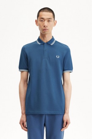 Fred Perry The Fred Perry Men's Polo Shirts Blue | RHF-901423