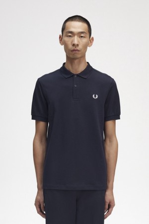 Fred Perry The Fred Perry Men's Polo Shirts Navy | ELU-460935