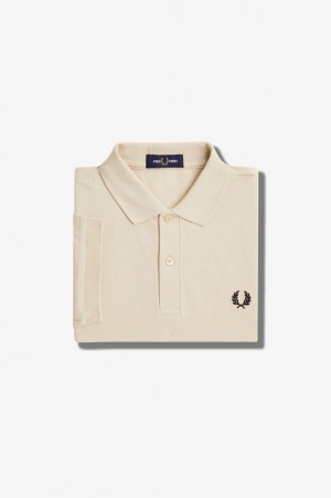 Fred Perry The Fred Perry Men's Shirts Beige | NJO-582419