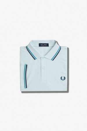 Fred Perry The Fred Perry Men's Shirts Blue | AMO-049721