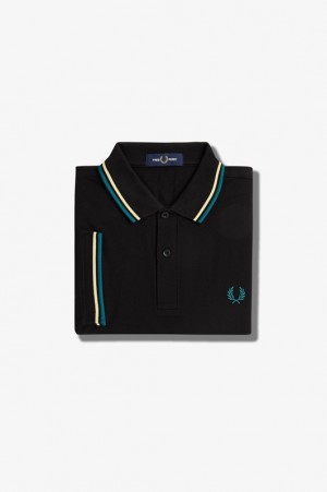 Fred Perry The Fred Perry Men's Shirts Black | PUD-708315