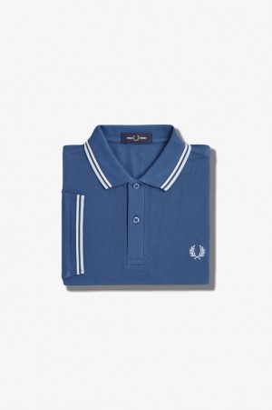 Fred Perry The Fred Perry Men's Shirts Blue | JTN-863750