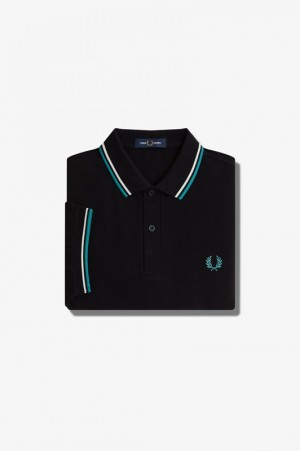 Fred Perry The Fred Perry Men's Shirts Black | JFO-031458