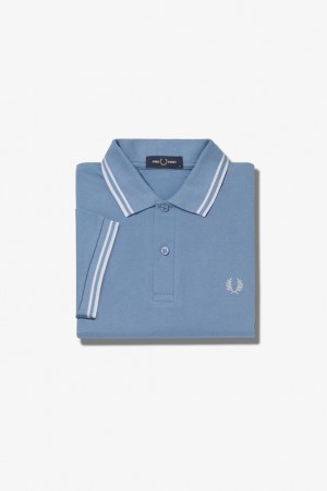 Fred Perry The Fred Perry Men's Shirts Blue | TMB-421830