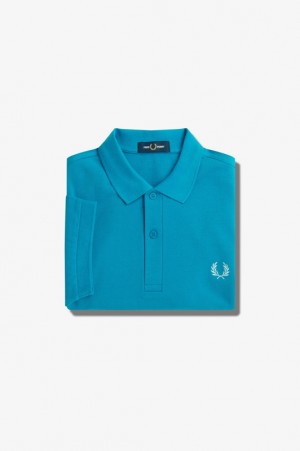 Fred Perry The Fred Perry Men's Shirts Blue | AMC-132986