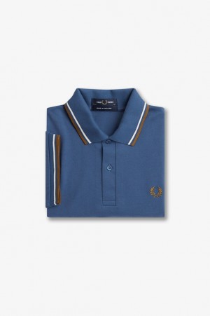 Fred Perry The Fred Perry Men's Shirts Blue | ESY-783519