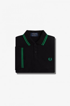 Fred Perry The Fred Perry Men's Shirts Black | EUC-637590