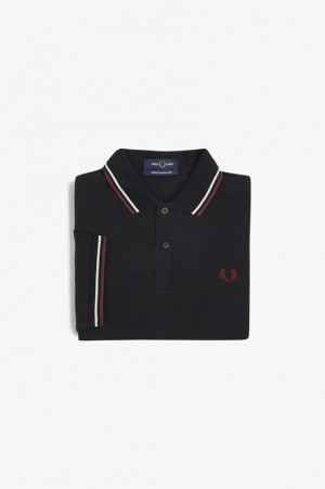 Fred Perry The Fred Perry Men's Shirts Black | PIZ-798152