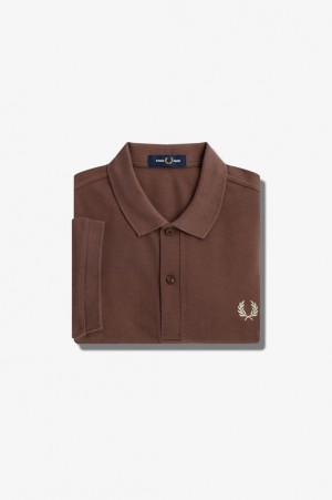 Fred Perry The Fred Perry Men's Shirts Brown | PRD-674891