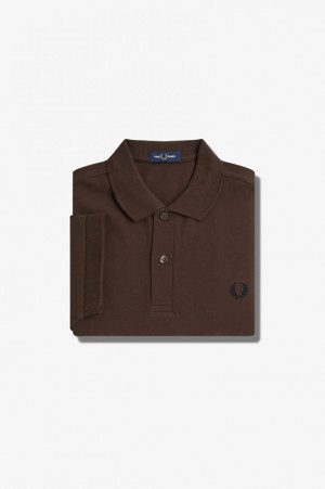 Fred Perry The Fred Perry Men's Shirts Brown | PZD-645903