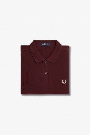 Fred Perry The Fred Perry Men's Shirts Burgundy | TAF-206531