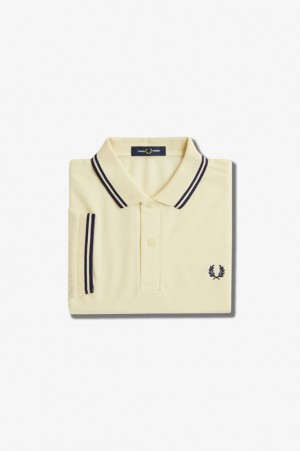 Fred Perry The Fred Perry Men's Shirts Cream | FAD-315206