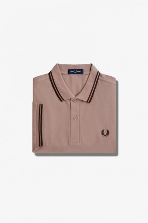 Fred Perry The Fred Perry Men's Shirts Dark Pink | URX-512478