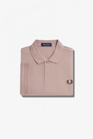 Fred Perry The Fred Perry Men's Shirts Dark Pink | OHK-682375