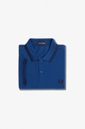 Fred Perry The Fred Perry Men's Shirts Deep Blue | EKD-289640