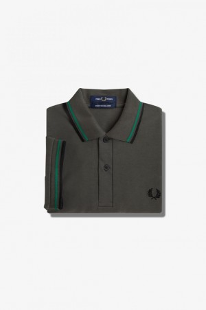 Fred Perry The Fred Perry Men's Shirts Grey | DIG-014532