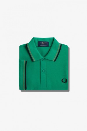 Fred Perry The Fred Perry Men's Shirts Green | NUR-806547