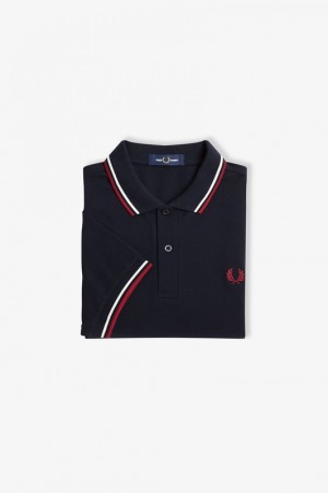 Fred Perry The Fred Perry Men's Shirts Navy | YFK-769413