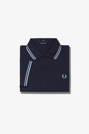 Fred Perry The Fred Perry Men's Shirts Navy | NZQ-063759