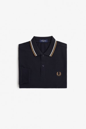 Fred Perry The Fred Perry Men's Shirts Navy | NUC-073182