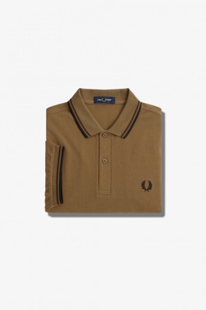 Fred Perry The Fred Perry Men's Shirts Olive | YOI-903245