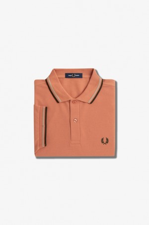 Fred Perry The Fred Perry Men's Shirts Orange | KNS-904652