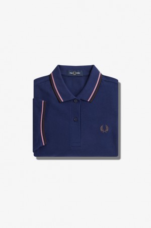 Fred Perry The Fred Perry Women's Polo Shirts Navy | SUM-985124