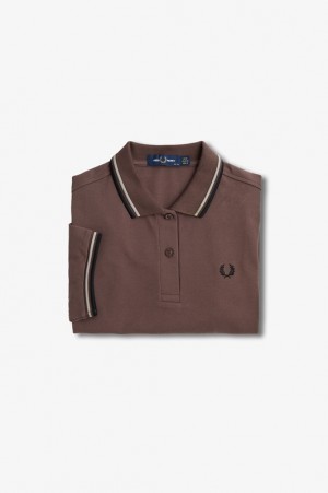 Fred Perry The Fred Perry Women's Polo Shirts Chocolate | LRH-526734