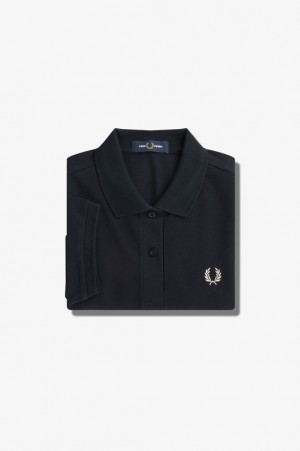 Fred Perry The Fred Perry Women's Polo Shirts Black | JHG-497185