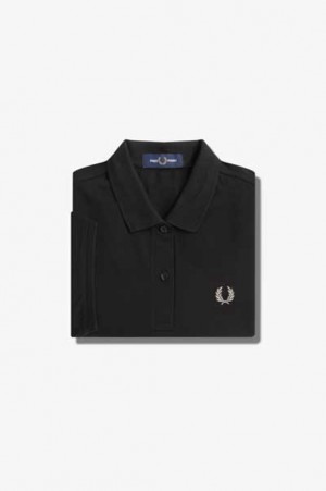 Fred Perry The Fred Perry Women's Polo Shirts Black / Grey | OIW-247803