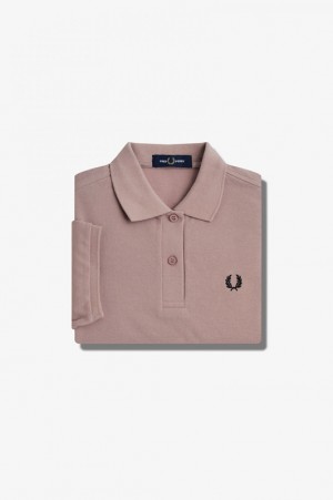 Fred Perry The Fred Perry Women's Polo Shirts Dark Pink | AJO-673182