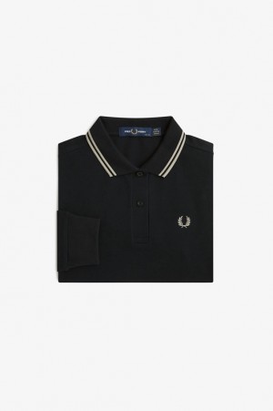 Fred Perry The Fred Perry Women's Polo Shirts Black | HXQ-418265